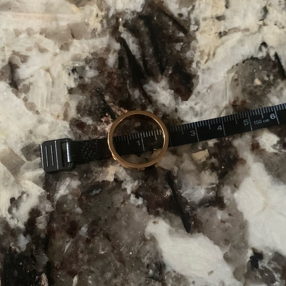 Vintage Rose Gold Plated Ring, Stainless Steel, Approx. Size 7.5 - Picture 4 of 6